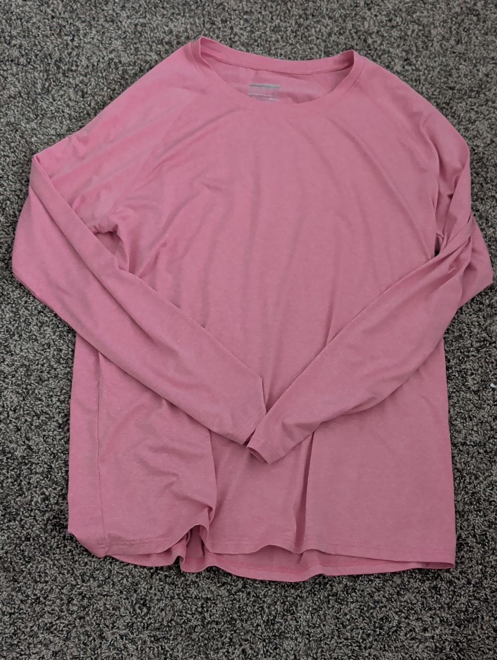 Men's Long Sleeve Crewneck Tee - Pink